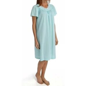 Miss Elaine Silky Light Blue Sleep Dress Womens 3XL NWT $73